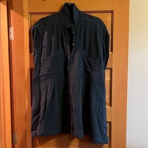 Free people button down tunic mini dress